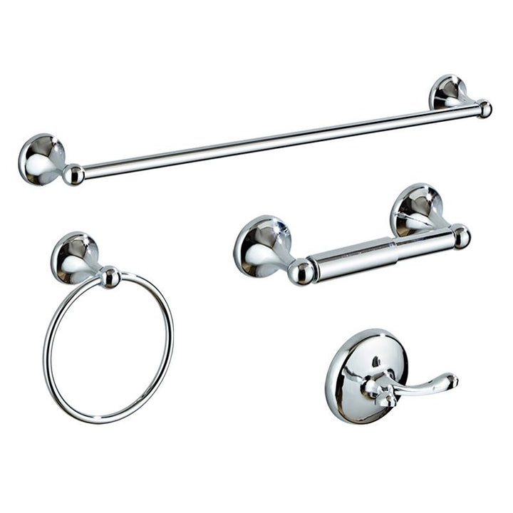 Lisslune | Metal Bathroom Set Traditional Style Chrome Bathroom Accessories Set
