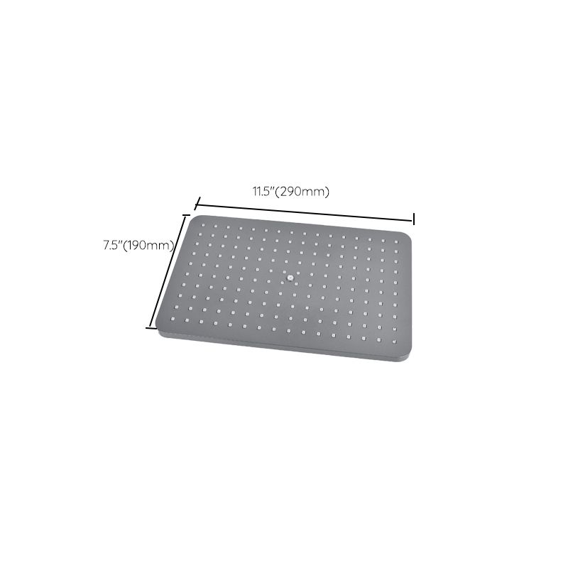 Lisslune | Rectangular Gray Showerhead Combo Standard Spray Pattern Showerhead