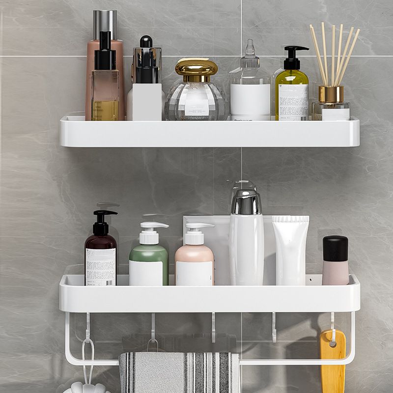 Lisslune | Contemporary Bathroom Accessory Set Metal Bathroom Shelf in White
