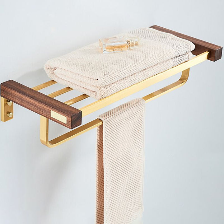 Lisslune | Modern Gold Bathroom Accessory Set Bathroom Shelf Paper Holder Bathroom Accessory Set