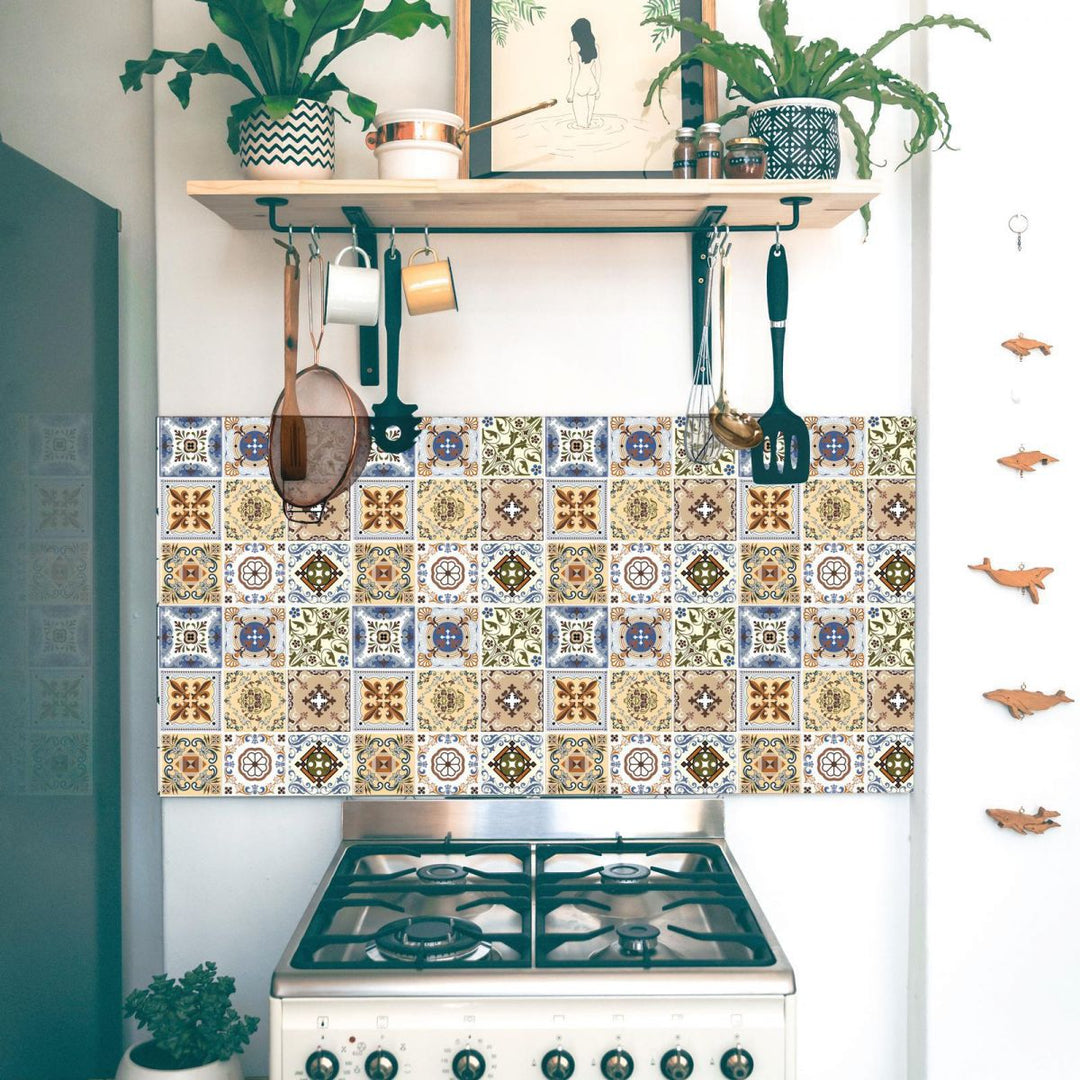 Lisslune | Mosaic Tile Peel and Stick Wall Tile Modern Wallpaper with Waterproof