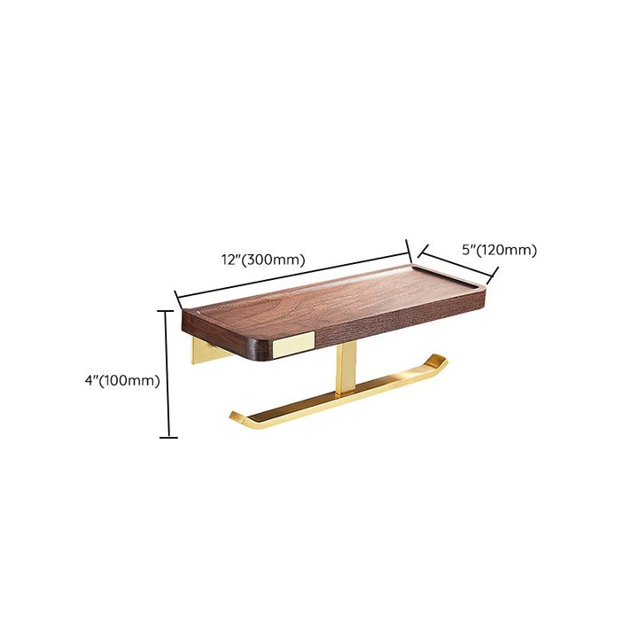 Lisslune | Modern Gold Bathroom Accessory Set Bathroom Shelf Paper Holder Bathroom Accessory Set