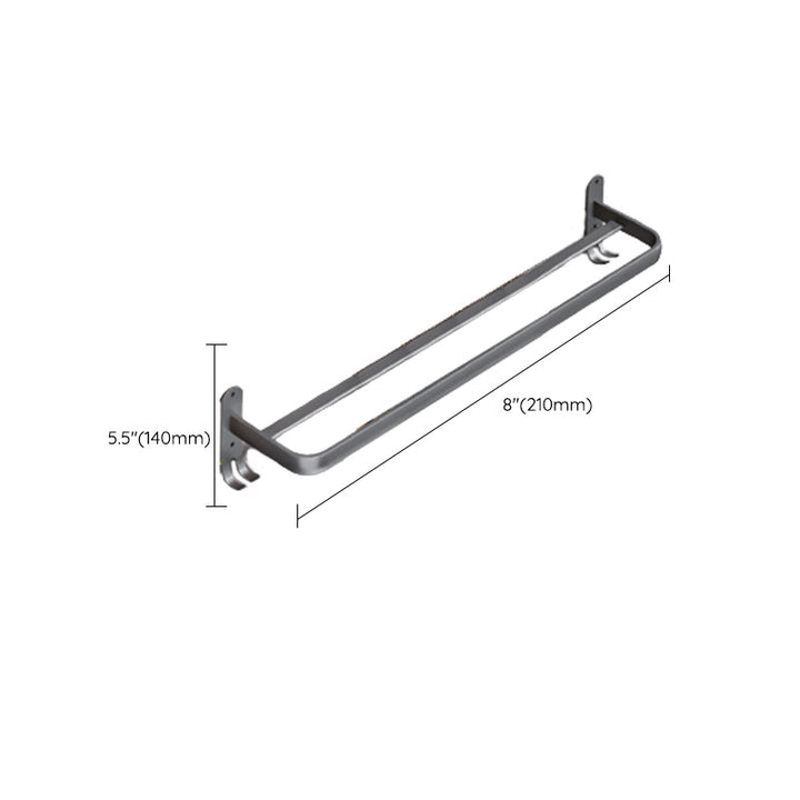 Lisslune | Modern Bathroom Accessory Hardware Set Gray Towel Bar Bathroom Shelf Bathroom Hardware Set