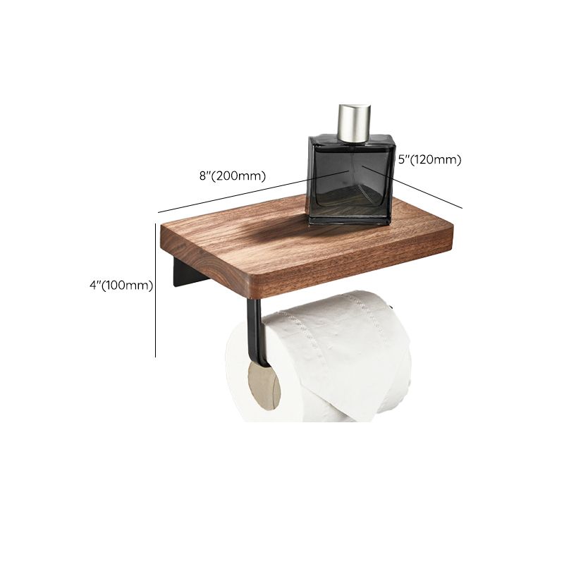Lisslune | Wood and Aluminum Bath Accessory Set Black Bathroom Accessory Kit