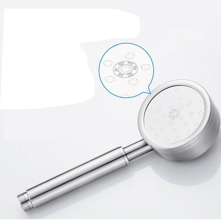 Lisslune | Modern Shower Head Stainless Steel Round Metal Handheld Shower Head