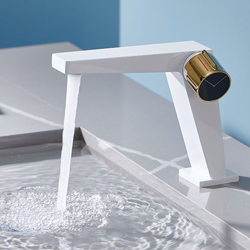 Lisslune | Modern Bathroom Sink Faucet Brass Knob Handle Low Arc Basin Faucet