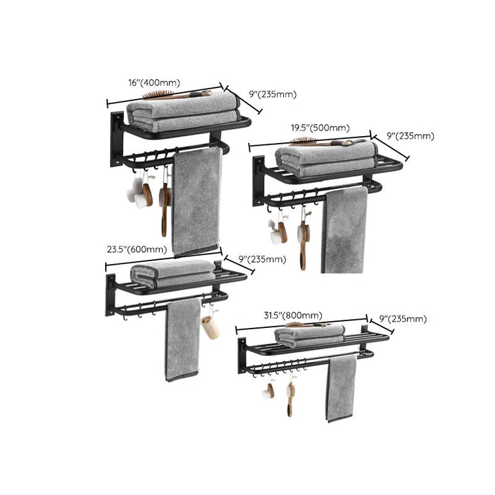 Lisslune | Matt Black Bathroom Accessory Set Modern Bathroom Accessory as Individual Piece or as Set