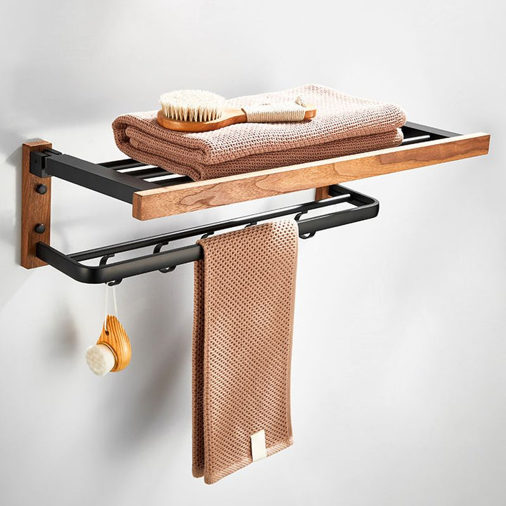 Lisslune | 7-piece toilet accessory set made of solid wood and metal