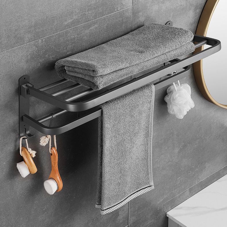 Lisslune | Modern Bathroom Hardware Set in Stainless Steel Matte Gray Bathrobe Hook/Towel Bar