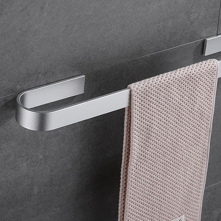 Lisslune | Contemporary 2-piece Bathroom Accessory Set Aluminum Stainless Steel Towel Bar