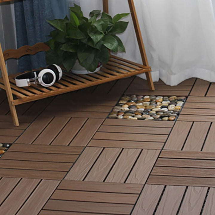 Lisslune | Outdoor Ground Board Strips Composite Waterproof Square Deck Board