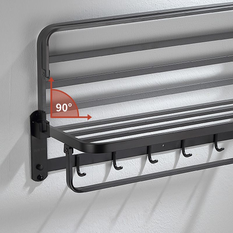 Lisslune | Modern Bathroom Accessory Set Bath Shelf Towel Holder Matte Black Bath Hardware Set