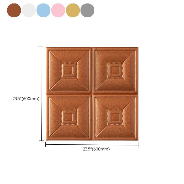 Lisslune | Glam Style Foam Water-Resistant Wall Cladding Living Room 3D Embossing Wall Cladding