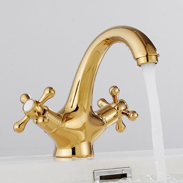 Lisslune | Vintage Wide Spread Bathroom Faucet Industrial Lever Sink Faucet