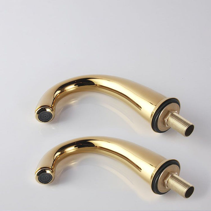 Lisslune | Modern widespread sink faucet Simple bathroom double handle faucet with lever handle