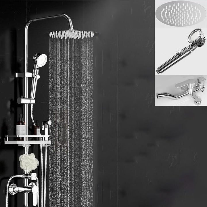Lisslune | Wall-mounted Rectangular Shower System Stain-resistant Copper Modern Shower System