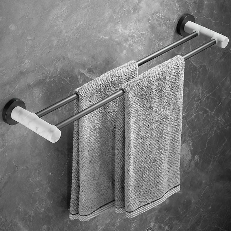 Lisslune | Metal and Marble Bathroom Hardware Set as Individual Piece or Set in Black