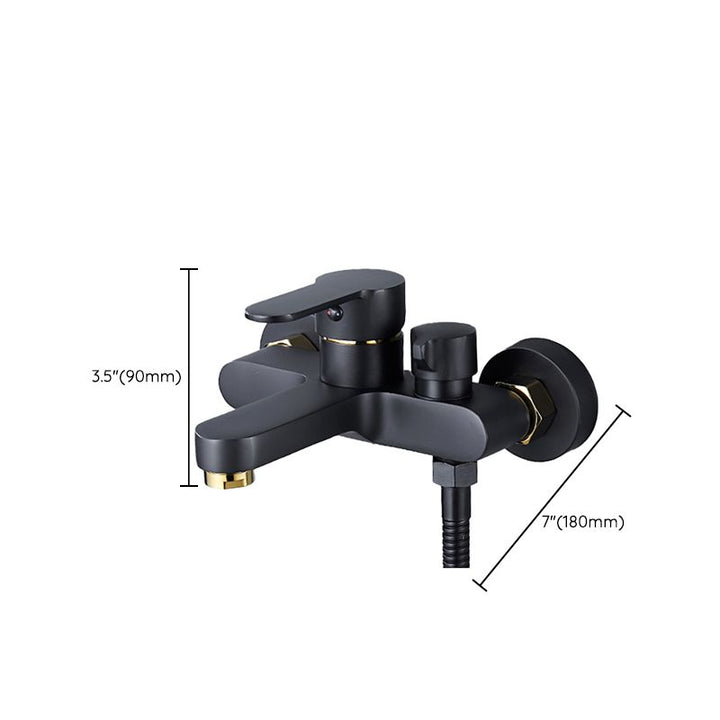 Lisslune | Modern Bathtub Faucet Lever Handle Wall Mounted Fixed Bathtub Faucet