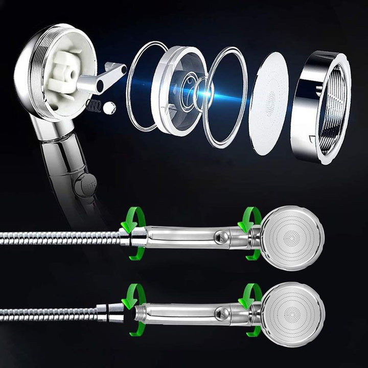 Lisslune | Contemporary Hand Shower Head Silver 3 Spray Pattern Wall Mount Shower Head