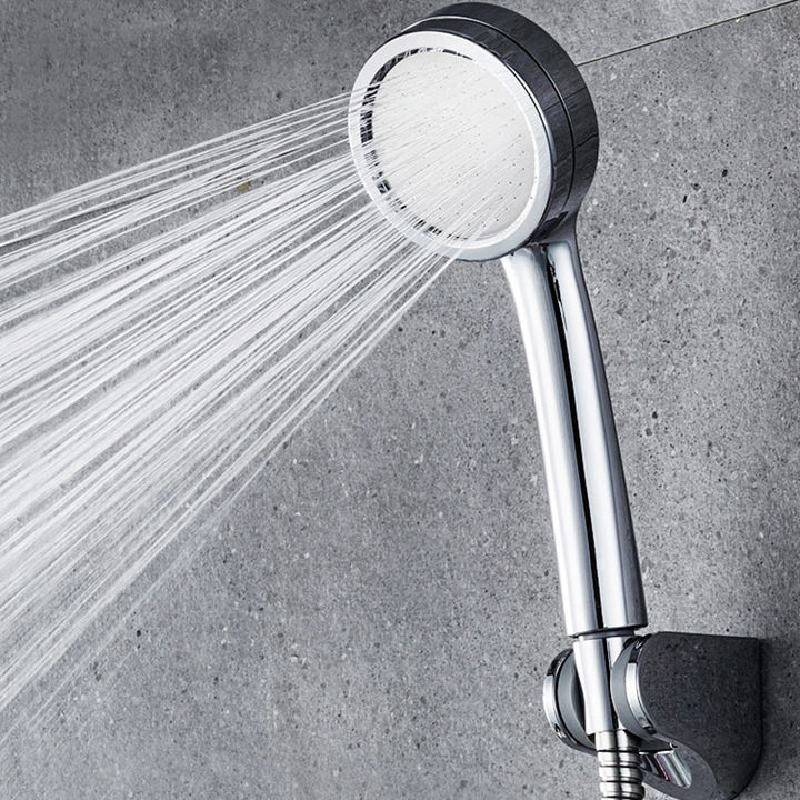 Lisslune | Modern handheld shower head 5 spray patterns chrome round wall mounted shower head