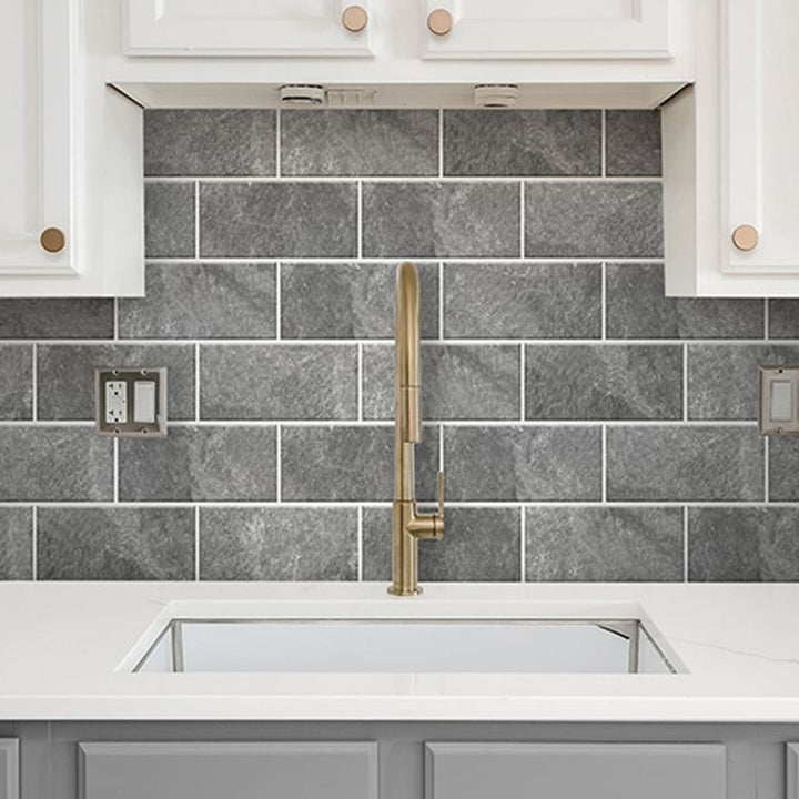 Lisslune | Modern Peel & Stick Subway Tiles PVC Wallpaper for Kitchen Backsplash