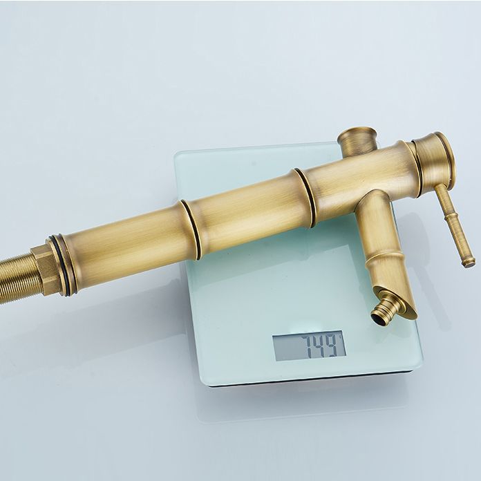 Lisslune | Farmhouse Vessel Sink Faucet Copper 1-Handle Low Arc Vessel Faucet for Bathroom