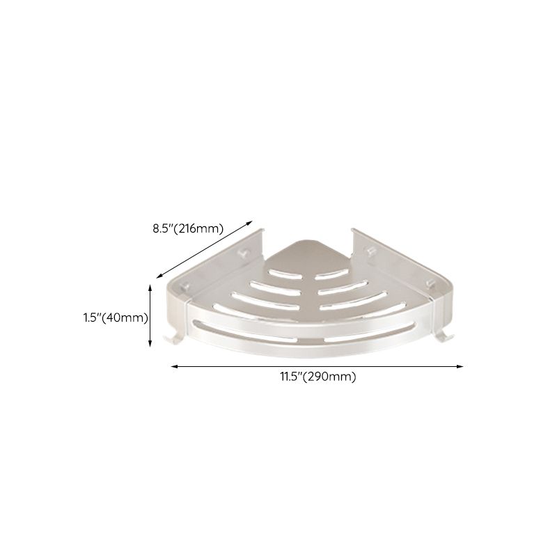 Lisslune | Modern white finish bathroom shelf rectangular & triangle bathroom hardware set