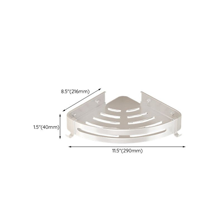 Lisslune | Modern white finish bathroom shelf rectangular & triangle bathroom hardware set