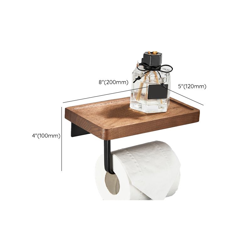 Lisslune | Wood and Aluminum Bath Accessory Set Black Bathroom Accessory Kit
