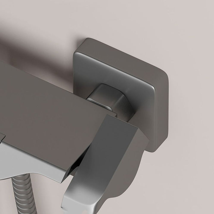 Lisslune | Push-button shower system wall mounting hand shower square shower system with shower hose