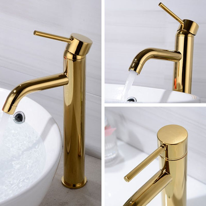 Lisslune | Modern 1-Hand Basin Faucet Geb brushed Gold Vanity Faucet Brass