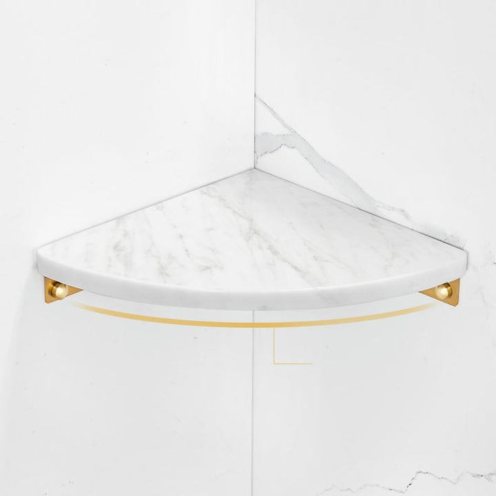 Lisslune | 2-piece Bathroom Hardware Set Metal and Marble Bathroom Shelf Set