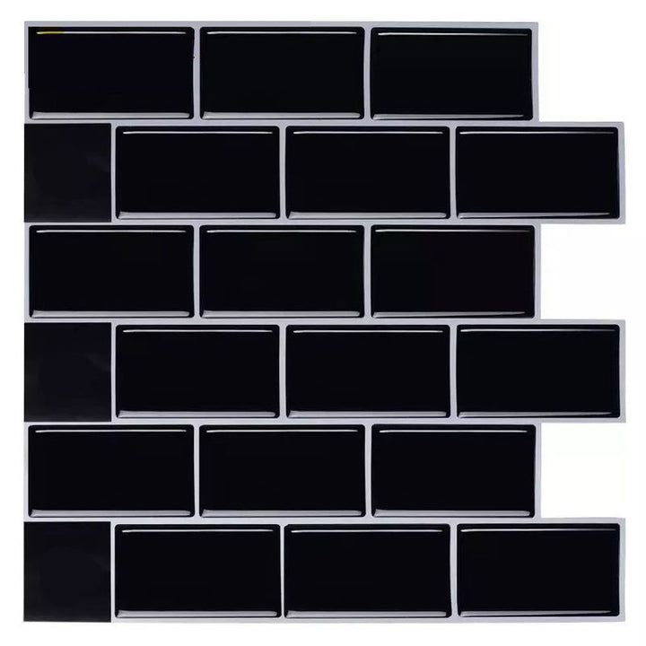 Lisslune | Modern Peel and Stick Wall Tile PVC Offset Joint Peel and Stick Wall Tile