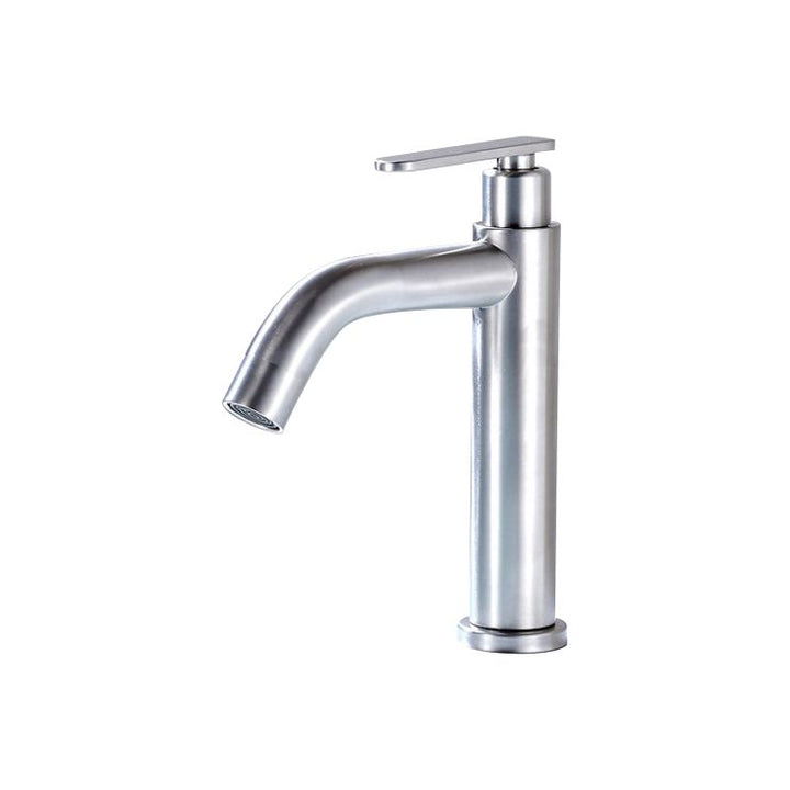 Lisslune | Modern Vessel Faucet Stainless Steel Low Arc Sink Faucet