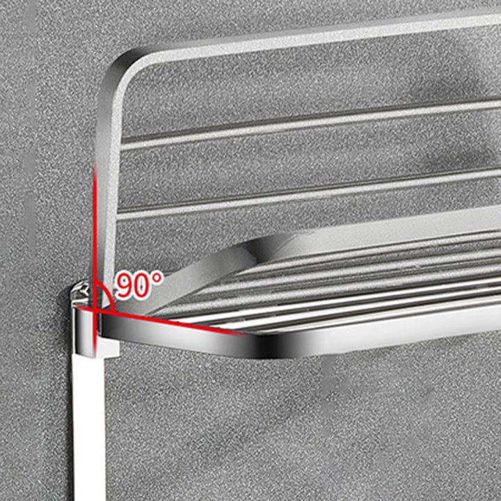 Lisslune | Classic Polished Chrome Bathroom Accessory Set Towel Rail/Paper Holder/Bathrobe Hook Included