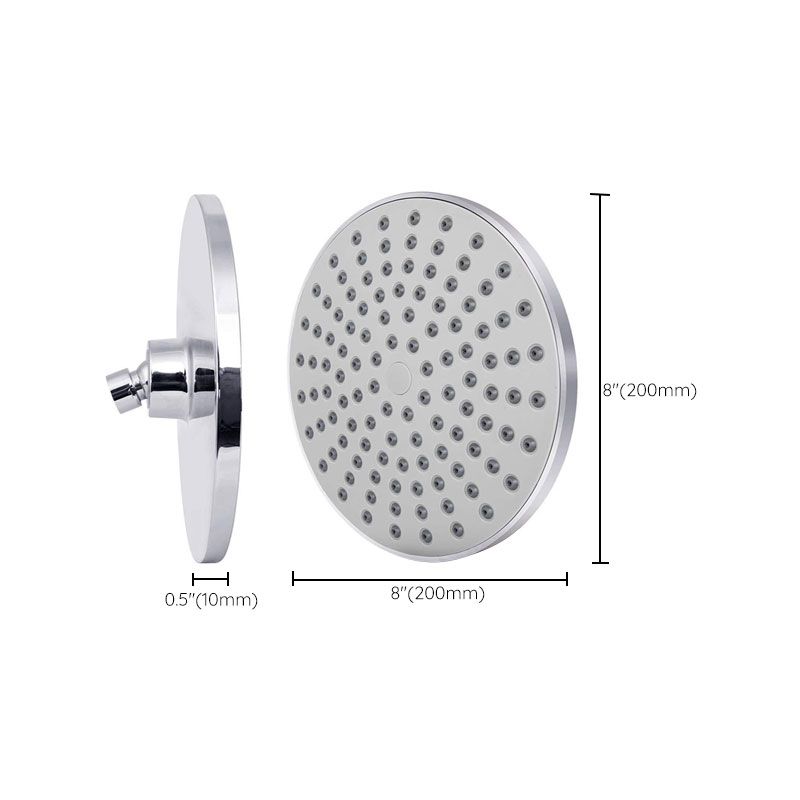 Lisslune | Contemporary Fest Shower Head Round Shower Head Combo in Silver