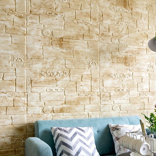 Lisslune | Modern Wall Covering Peel and Stick Brick 3D Print Waterproof Wall Panel
