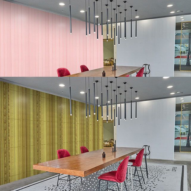 Lisslune | Modern Wall Paneling Peel and Stick Wood Look Design Rectangular Wall Paneling