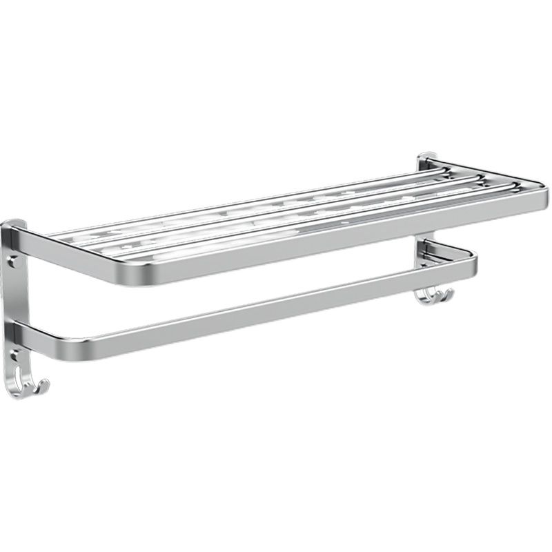 Lisslune | Minimalism Gray Bathroom Accessories Set Contemporary Style Aluminum Towel Holder
