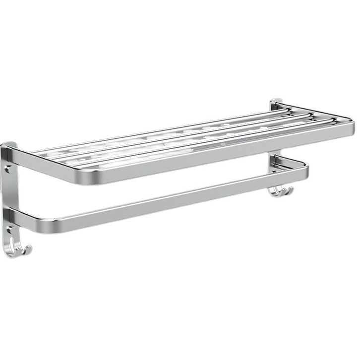 Lisslune | Minimalism Gray Bathroom Accessories Set Contemporary Style Aluminum Towel Holder