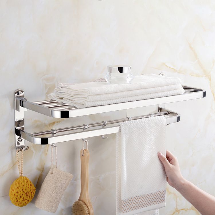 Lisslune | Modern Bathroom Accessory Set Made of Chrome-Plated Stainless Steel with Bathrobe Hook/Towel Bar