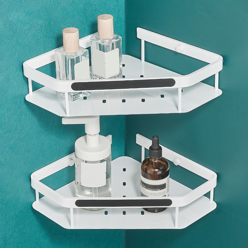 Lisslune | Matt white 3-piece modern bathroom accessory set, bathroom shelf