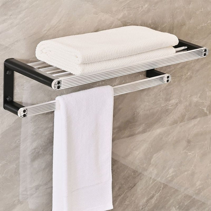 Lisslune | Modern Bathroom Accessories Set Black Towel Bar Bathroom Shelf Bathroom Fittings Set