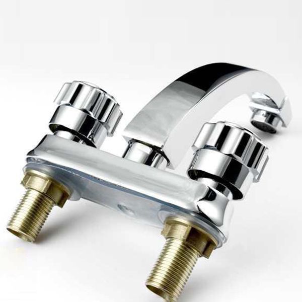 Lisslune | Modern Style Vessel Faucet Copper Knob Handle Low Arc Vessel Faucet