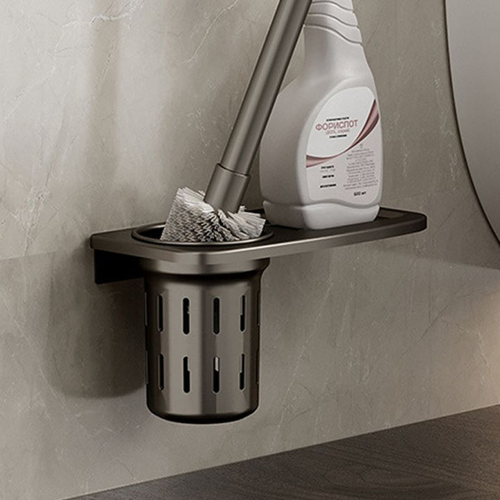 Lisslune | Modern Bathroom Accessories Set in Gray with Bathroom Shelf/Towel Holder/Bathrobe Hook & Paper Holder