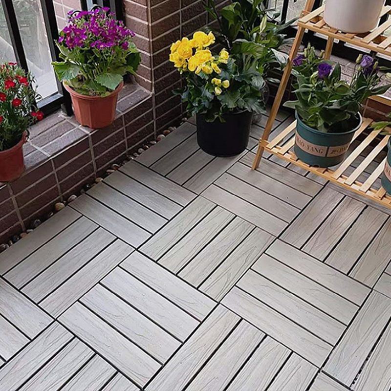 Lisslune | Corrosion-resistant Wood Floor Modern Style Square Outdoor Wood Floor