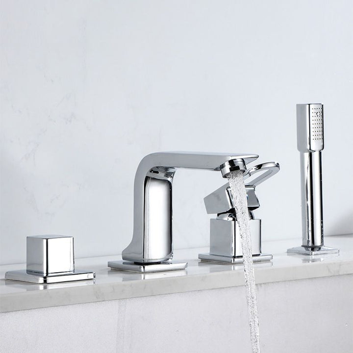 Lisslune | Bathroom Faucet Lever Handle Brass Hand Shower Sink Faucet