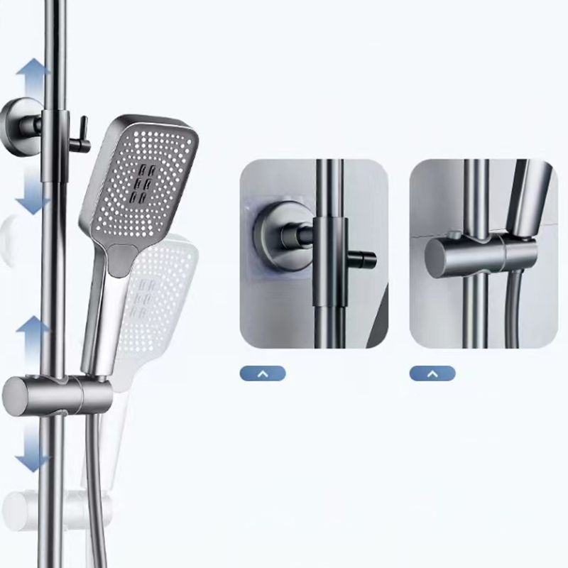 Lisslune | Modern adjustable swivel shower head metal shower fixture on the wall