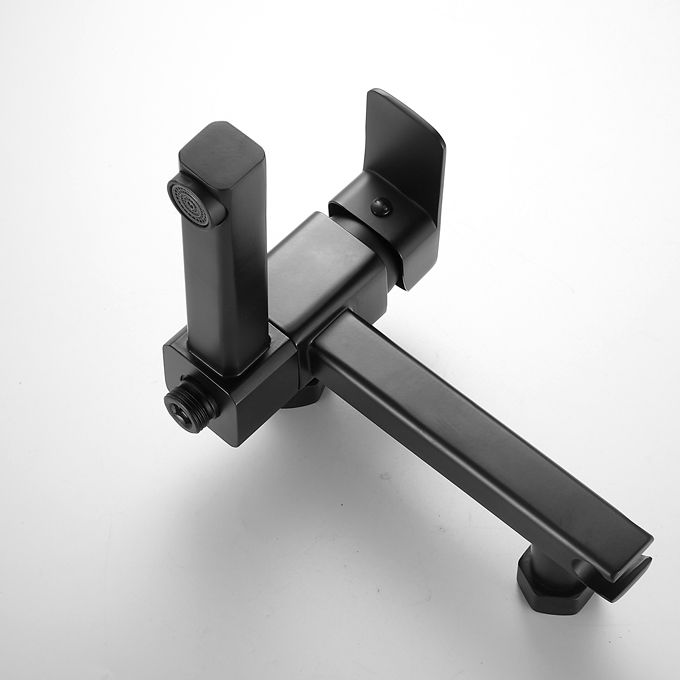 Lisslune | Wall-mounted metal bathtub faucet low arc swivel bathroom faucet