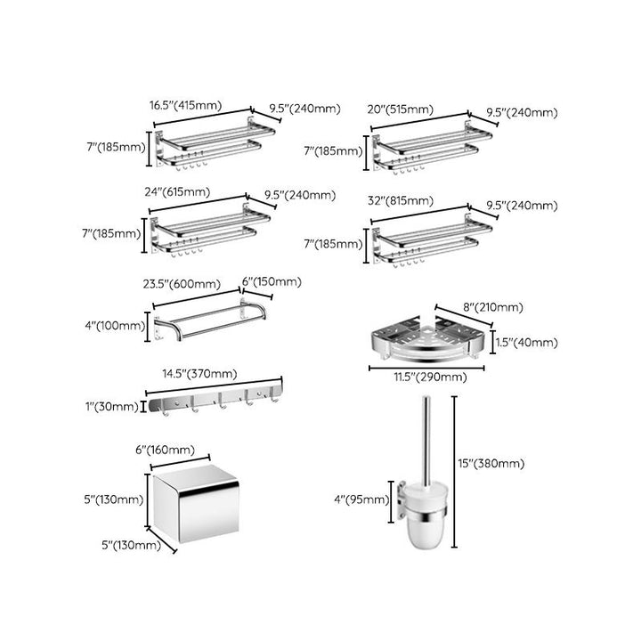 Lisslune | Modern Bathroom Accessory as a Single Item or in a Set Polished Chrome Bath Set